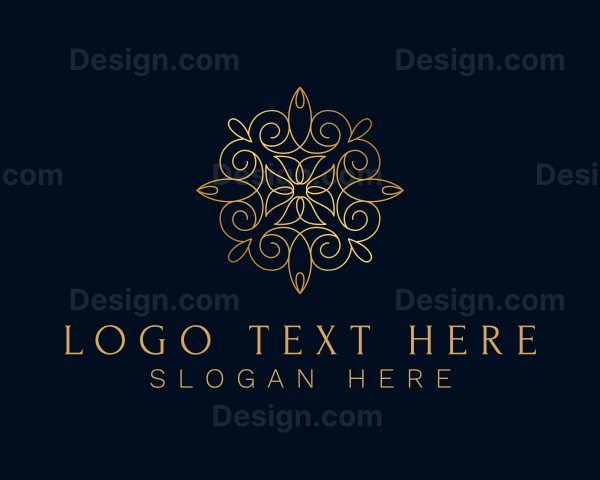 Gold Ornamental Mandala Logo