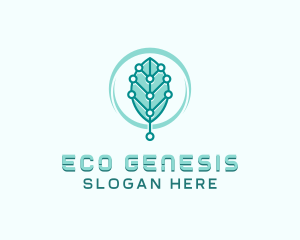 Eco Leaf Technology  logo design