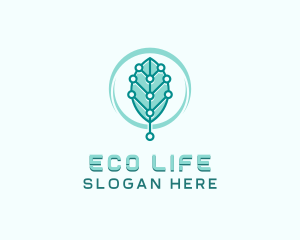 Eco Leaf Technology  logo design