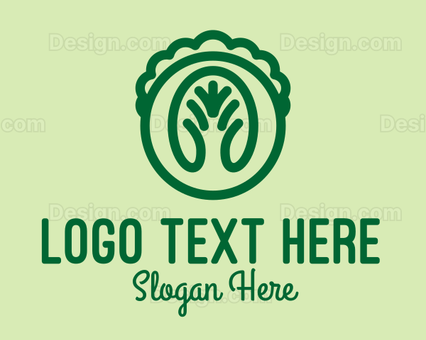 Green Lettuce Veggie Logo