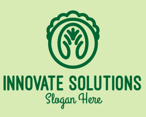 Green Lettuce Veggie  Logo
