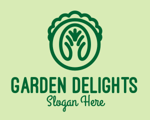 Green Lettuce Veggie  logo design