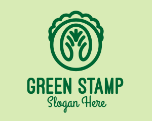 Green Lettuce Veggie  logo design