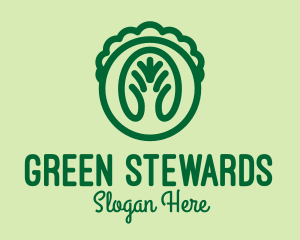 Green Lettuce Veggie  logo design