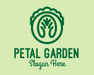 Green Lettuce Veggie  logo design