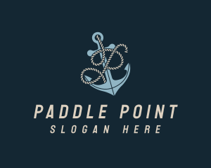 Marine Anchor Rope Letter P logo design