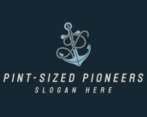 Marine Anchor Rope Letter P logo design