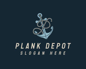 Marine Anchor Rope Letter P logo design