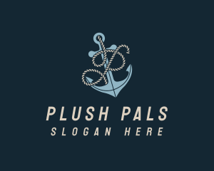 Marine Anchor Rope Letter P logo design