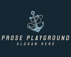 Marine Anchor Rope Letter P logo design