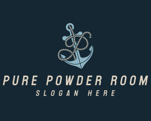 Marine Anchor Rope Letter P logo design