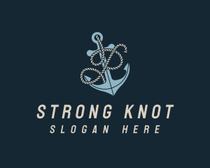 Marine Anchor Rope Letter P logo