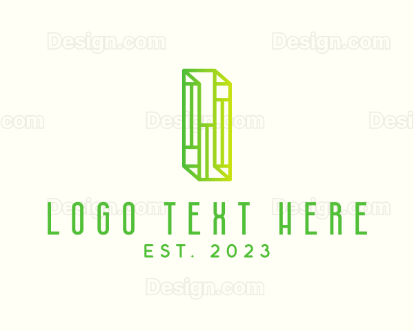 Digital Outline Letter I Logo