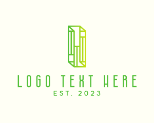 Digital Outline Letter I logo