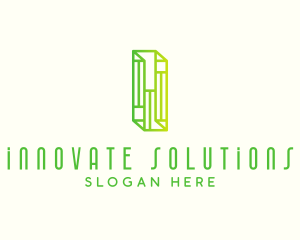 Digital Outline Letter I Logo