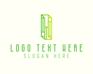 Digital Outline Letter I logo