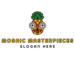 Tropical Pineapple Fruit logo design