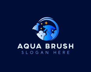 Spray Cleaning Janitorial logo design