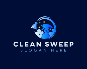 Spray Cleaning Janitorial logo design