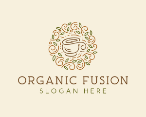Organic Coffee Cup logo