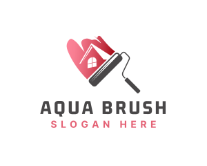 Paint Roller House Painting logo design