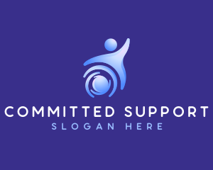 Human Disability Wheelchair logo design