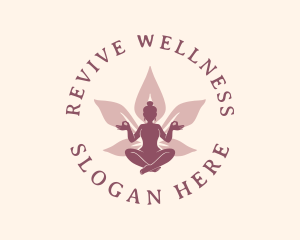 Woman Lotus Wellness logo design