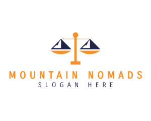 Mountain Scales of Justice logo design