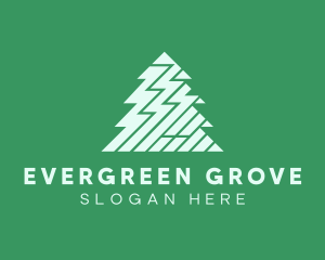 Zigzag Pine Tree logo design