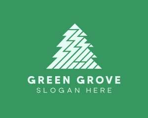 Zigzag Pine Tree logo design