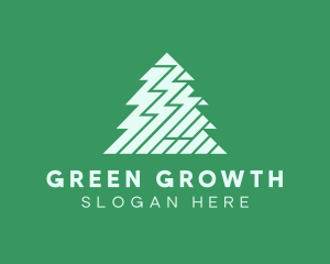 Zigzag Pine Tree logo design