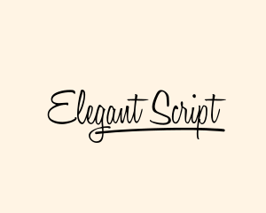 Simple Script Handwriting logo design