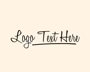 Handwriting - Simple Script Handwriting logo design
