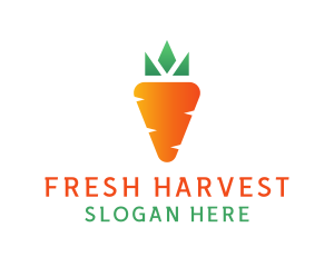 Carrot Vegetable Harvest logo design