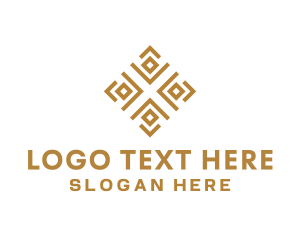 Royal Ethnic Textile Pattern logo design