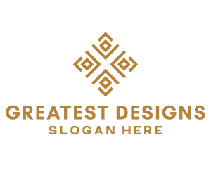 Royal Ethnic Textile Pattern logo design