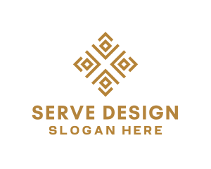 Royal Ethnic Textile Pattern logo design