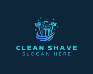 Cleaning Janitorial Bucket  logo design