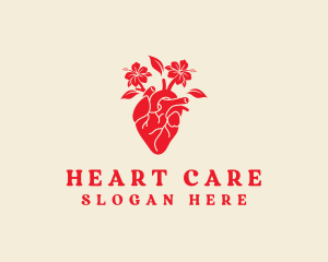 Cardiology Heart Flower logo