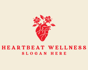 Cardiology Heart Flower logo