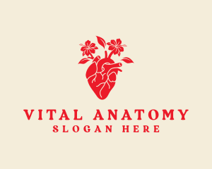 Cardiology Heart Flower logo