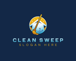 Broom Sweep Cleaning logo