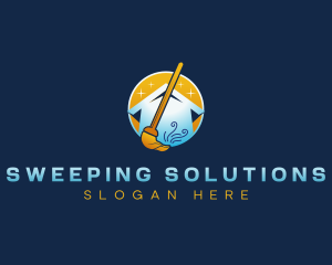 Broom Sweep Cleaning logo