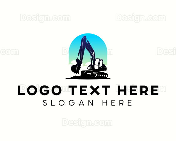 Backhoe Construction Digger Logo