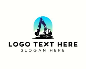 Backhoe Construction Digger Logo