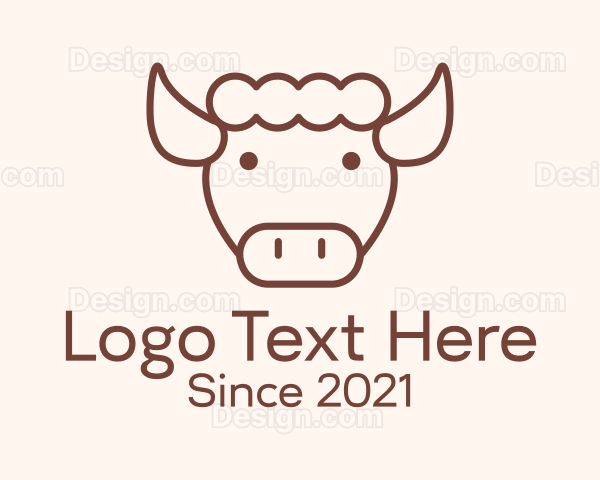 Cow Sheep  Dairy Wool Logo