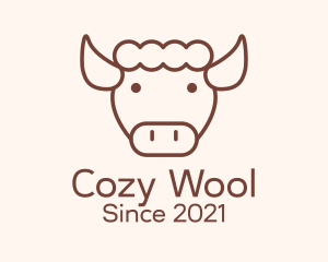 Cow Sheep  Dairy Wool logo design