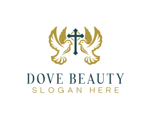 Dove Cross Symbol logo design