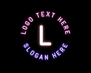 Music - Neon Light Technology logo design