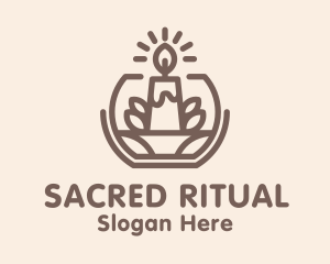 Religious Candle Light logo design